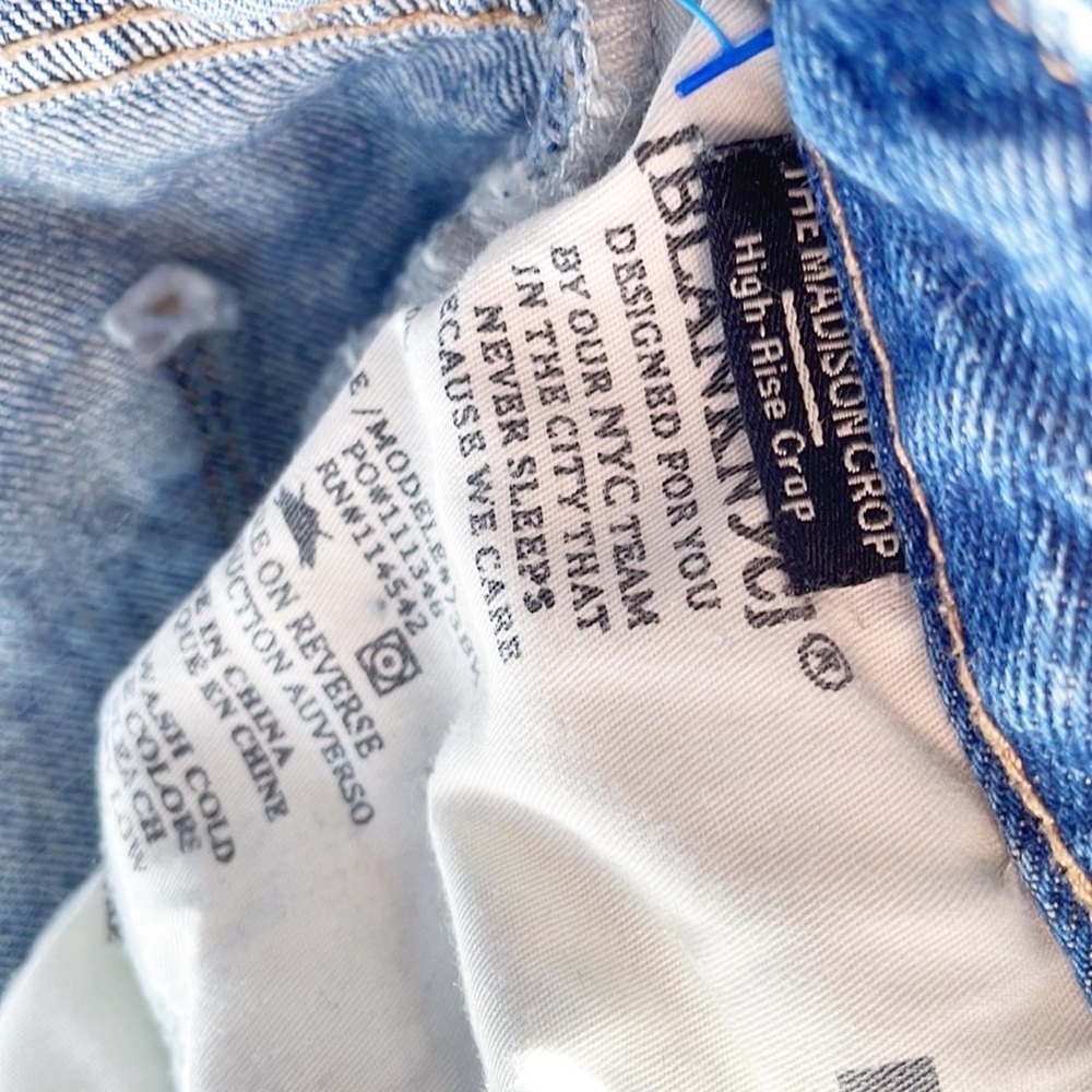 🌿Final Sale
Blank NYC The Madison Crop High Rise Denim Blue Jeans - Picture 10 of 10
